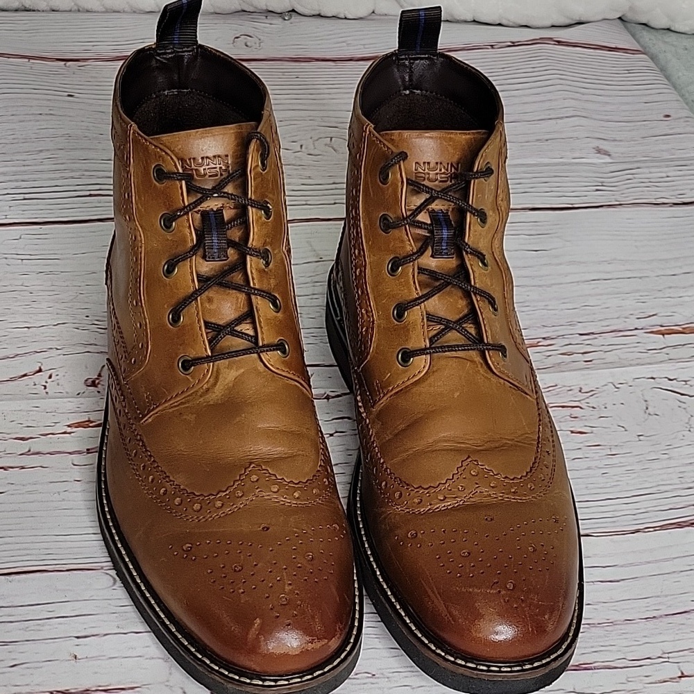 NUNN BUSH Classic Tan Brogue Men's Chuka Boot SIZE 11.5 - Picture 4 of 11